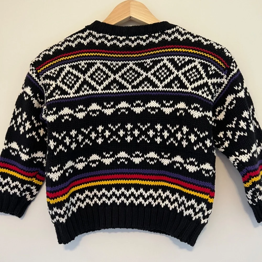 GAP cropped button up knit cardigan 100% cotton aztec print size XS - Picture 6 of 6